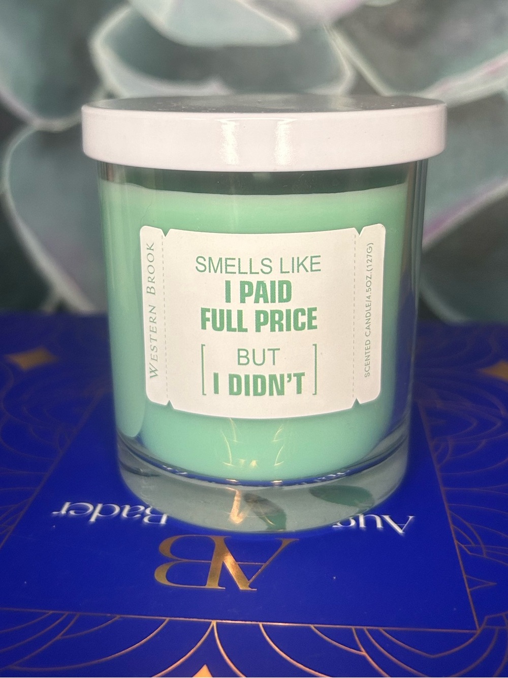 Western Brook “Smells Like I Paid Full Price” Eucalyptus & Aloe Scented Candle